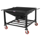 Table/établi de découpe plasma à hauteur réglable avec roulettes