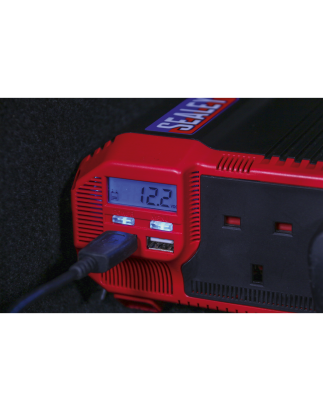 Power Inverter Modified Sine Wave 1100W 12V DC - 230V ~ 50Hz