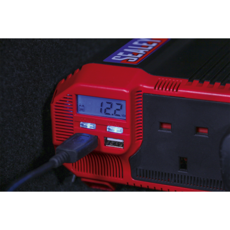 Power Inverter Modified Sine Wave 1100W 12V DC - 230V ~ 50Hz