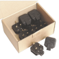 Black 13A heavy-Duty Plug Pack of 10