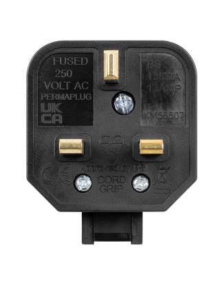 Black 13A heavy-Duty Plug