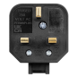 Black 13A heavy-Duty Plug