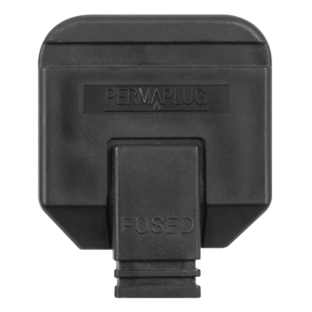 Black 13A heavy-Duty Plug