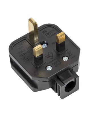 Black 13A heavy-Duty Plug