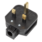 Black 13A heavy-Duty Plug