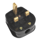 Black 13A Plug