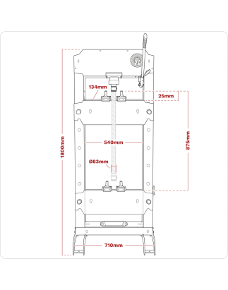 Presse hydraulique de type plancher Viking 20 tonnes