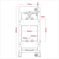 Presse pneumatique/hydraulique de type plancher Viking avec vérin coulissant et pédale 30 tonnes