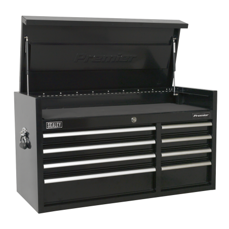 Topchest 8 Drawer 1040mm Extra-Wide Heavy-Duty Black