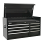 Topchest 8 Drawer 1040mm Extra-Wide Heavy-Duty Black