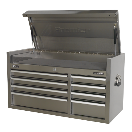 Topchest 8 Drawer 1055mm Extra-Wide Stainless Steel Heavy-Duty