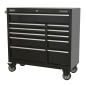 Rollcab 11 Drawer 1055mm Extra-Wide Heavy-Duty Black