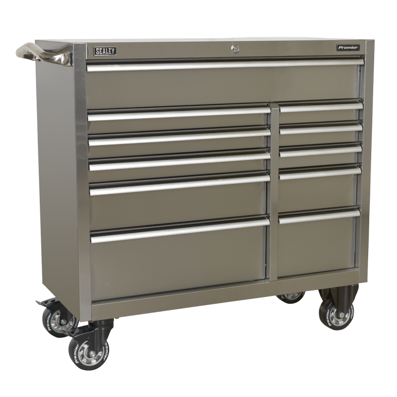 Rollcab 11 Drawer 1055mm Extra-Wide Stainless Steel Heavy-Duty