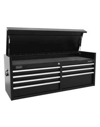 Topchest 7 Drawer 1415mm Extra-Wide Heavy-Duty Black