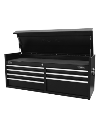 Topchest 7 Drawer 1415mm Extra-Wide Heavy-Duty Black