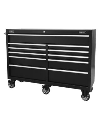 Rollcab 11 Drawer 1430mm Extra-Wide Heavy-Duty Black