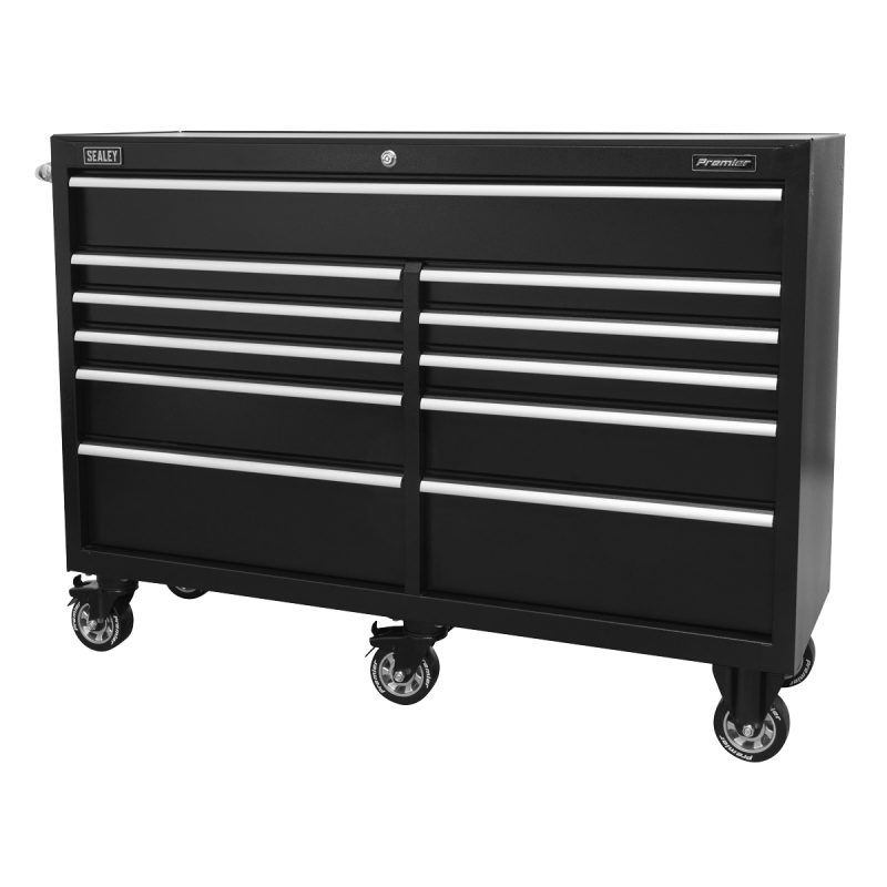 Rollcab 11 Drawer 1430mm Extra-Wide Heavy-Duty Black