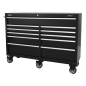 Rollcab 11 Drawer 1430mm Extra-Wide Heavy-Duty Black