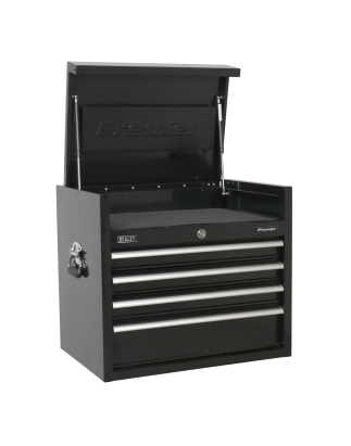 Topchest 4 Drawer 660mm Heavy-Duty Black