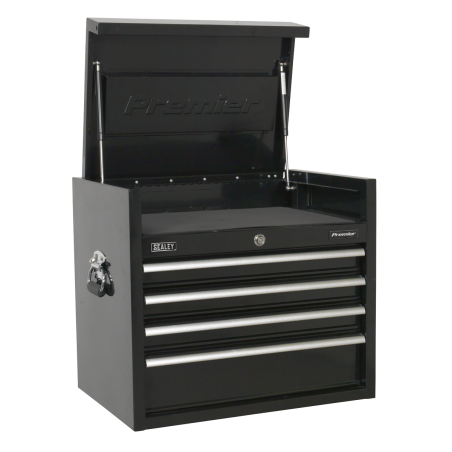 Topchest 4 Drawer 660mm Heavy-Duty Black