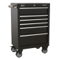 Rollcab 6 Drawer 675mm Heavy-Duty Black