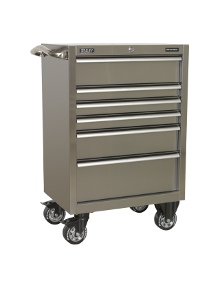 Rollcab 6 Drawer 675mm Stainless Steel Heavy-Duty