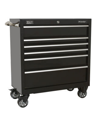 Rollcab 6 Drawer 930mm Heavy-Duty Black