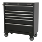 Rollcab 6 Drawer 930mm Heavy-Duty Black