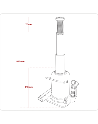 Cric-bouteille télescopique Viking 10 tonnes