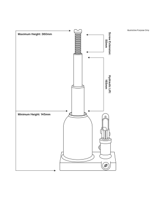 Premier Telescopic Bottle Jack 2 Tonne