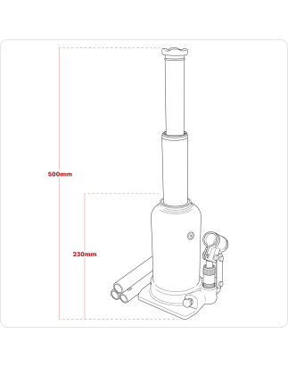 Cric-bouteille télescopique Viking 5 tonnes