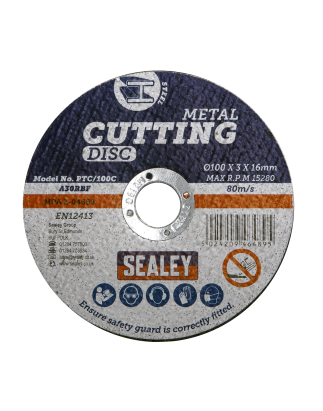 Cutting Disc Pack of 50 Ø100 x 3mm Ø16mm Bore