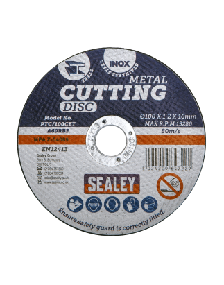 Cutting Disc Pack of 100 Ø100 x 1.2mm Ø16mm Bore