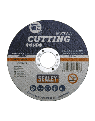 Cutting Disc Pack of 50 Ø115 x 3mm Ø22mm Bore