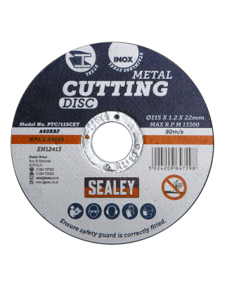 Cutting Disc Pack of 100 Ø115 x 1.2mm Ø22mm Bore