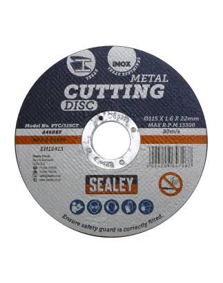 Cutting Disc Pack of 50 Ø115 x 1.6mm Ø22mm Bore