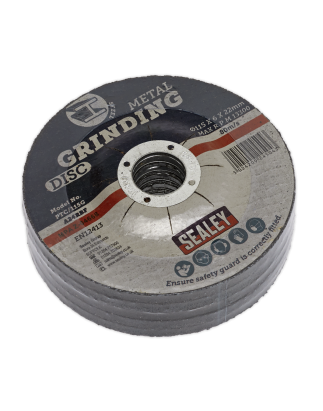 Grinding Disc Ø115 x 6mm Ø22mm Bore - Pack of 5