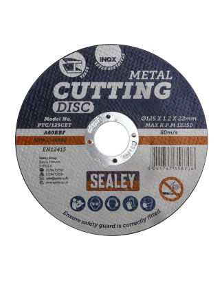 Cutting Disc Ø125 x 1.2mm Ø22mm Bore