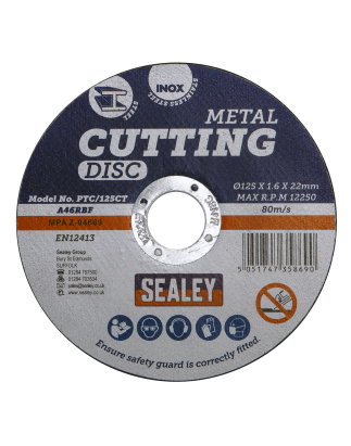 Cutting Disc Ø125 x 1.6mm 22mm Bore