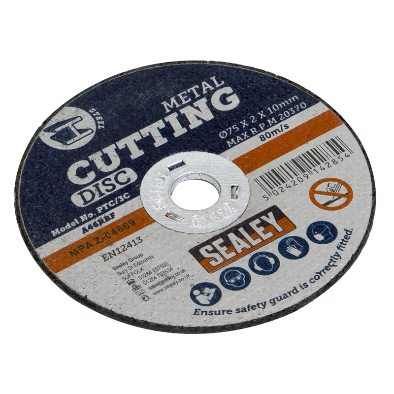 Cutting Disc Pack of 100 Ø75 x 2mm Ø10mm Bore