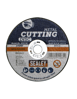 Cutting Disc Pack of 100 Ø75 x 2mm Ø10mm Bore