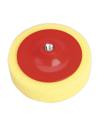 Tête en mousse de polissage et de polissage Ø150 x 50 mm M14 x 2 mm jaune/grossier