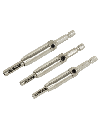 Self-Centring Chamfered Hinge Drill Set 3pc