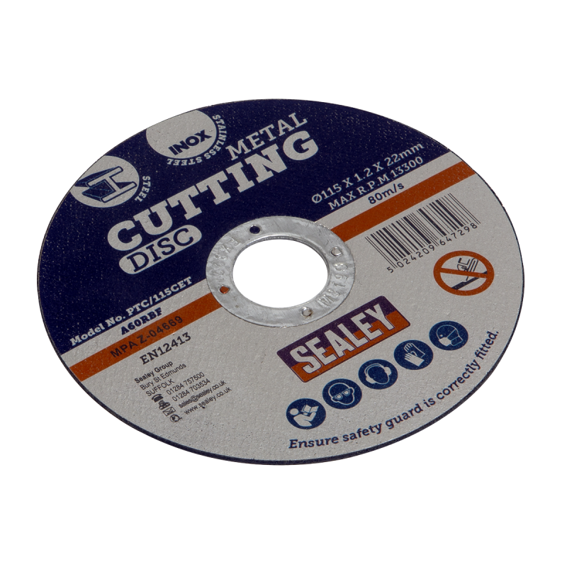 Cutting Disc Ø115 x 1.2mm Ø22mm Bore - Pack of 50