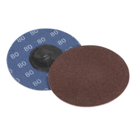 Quick-Change Sanding Disc Ø75mm 80Grit Pack of 10