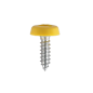 Numberplate Screw Plastic Enclosed Head 4.8 x 18mm Yellow Pack of 50