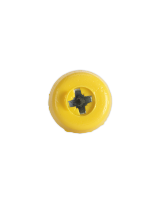 Numberplate Screw Plastic Enclosed Head 4.8 x 24mm Yellow Pack of 50