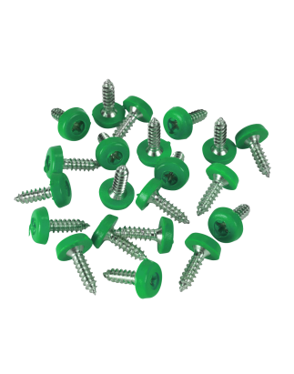 Green Numberplate Screws 4.8 x 18mm - Pack of 50