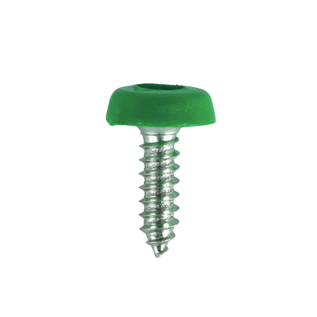 Green Numberplate Screws 4.8 x 18mm - Pack of 50