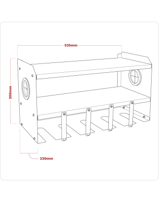 Power Tool Storage Rack - 5 Bay